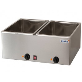 BAIN MARIE 2 TANKS GN 1/1 DEPTH 21 CM MOD. BM221 TEMPERATURE 0-90 ° C