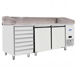 PIZZA COUNTER WITH 7 DRAWERS AND 2 DOORS mod EPF3480-GR