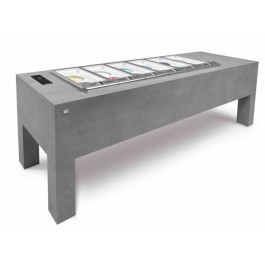 VENTILATED ICE CREAM POZZETTO COUNTER MOD. BELLEVUE 10 HOLES FROM MONO TEMPERATURE 215 CM