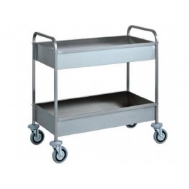 CLEANING STAINLESS STEEL SERVICE CART WITH 2 TANKS W 101