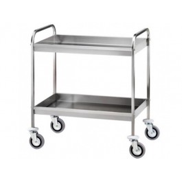 CLEANING STAINLESS STEEL SERVICE CART 2 TANKS W 91