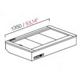 DROP IN PRALINE WITHOUT GLASS AND WITHOUT PANEL MOD. 1350 DIM. W135XD82,2XH32,55 cm