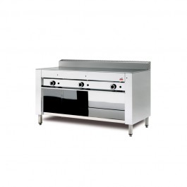 GAS PIADA COOKER WITH ON OPEN COMPARTMENT 10 PIADINE STAINLESS STEEL