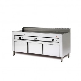 GAS PIADA COOKER WITH ON COMPARTMENT WITH DOORS 12 PIADINE STAINLESS STEEL