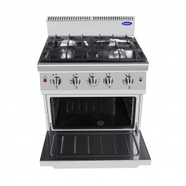 4 BURNER RANGE WITH STATIC GAS OVEN mod. AT7G4B-O-1