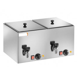 HEATING COOKER WURSTEL 2 TANK WITH DRAIN TAP