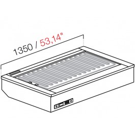 DROP IN RECESSED FAN COOL / DRY HEAT WITHOUT GLASS AND WITHOUT PANEL MOD. L1350 DIM. W135XD82.2XH54.5