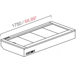 DROP IN RECESSED COOLING FAN WITHOUT GLASS AND WITHOUT PANEL MOD. L1750 DIM. W175XD82.2XH54.5 REMOTE ENGINE