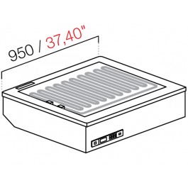 DROP IN DRY HEAT WITHOUT GLASS AND WITHOUT PANEL MOD.950 MIS.W95XD82.2XH54.5 REMOTE ENGINE