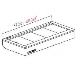 DROP IN PRALINE WITHOUT GLASS AND WITHOUT PANEL MOD. 1750 MIS. W175XD82,2XH32,55 cm