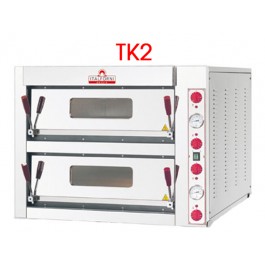 PIZZA ELECTRIC OVEN MOD. TKA2 COOKING REFRACTORY PLANE W66XD66XH15 2 ROOMS