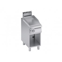 GAS FRY TOP SMOOTH PLATE WITH OPEN COMPARTMENT SERIES 70 SOLUTION