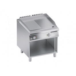 ELECTRIC BENCH FRY TOP PLATE 1/2 SMOOTH 1/2 SCRATCHED WITH OPEN COMPARTMENT SERIES 90