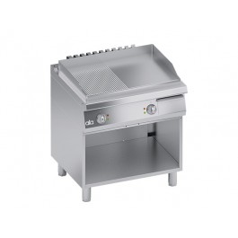 ELECTRIC FRY TOP PLATE 1/2 SMOOTH 1/2 SCRATCHED WITH OPEN COMPARTMENT SERIES 70 SOLUTION
