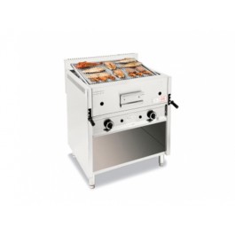 GAS GRID LAVASTONE WITH OPEN DOOR L-80 MOB/P