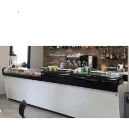 BAR COUNTER START UP L4000 / DXH1150 WITH CURVED AND TEMPERED GLASS