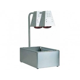 HOT STAINLESS STEEL FRIED CONTAINER WITH 2 INFRARED LAMPS