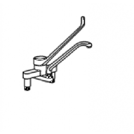 WALL-MOUNTED DOUBLE HOLE MIXER WITH BARREL LEVER MM.300 mod. RL.4