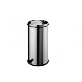 ROUND DUSTBIN METAL INTERNAL BASKET AND FOOT 40 LT