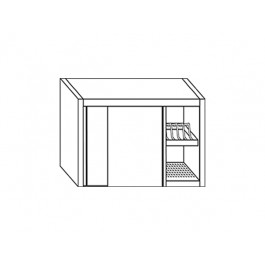 DISH DRAINER HANGING CABINET WITH SLIDING DOOR 1 SHELF W160XD40XH60