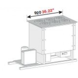 BANCO A POZZETTO GELATO VENTILATO VASCA CON RISERVA E PIANO INOX 6 FORI NEW ERA 