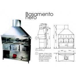 CARBON KITCHEN MOD. ROMAGNA 3 STOVE