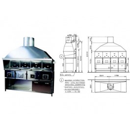 CARBON KITCHEN MOD. ROMAGNA 4 STOVE