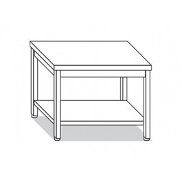 TABLE ON LEGS WITH SHELF W170XD80XH85