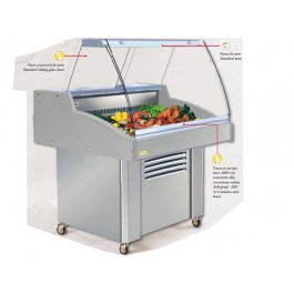 COUNTER SALES FISHMONGER MOD. ADRIATICA 1700 WITH STATIC REFRIGERATION