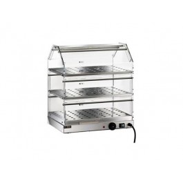 HEATED SHOWCASE 3 STAINLESS STEEL SHELVES TEMPERATURE 30/90 ° C