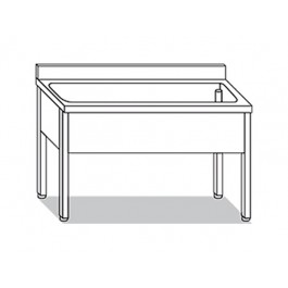 POTS WASHER SINK 1 TANK ON LEGS W160XD70XH85