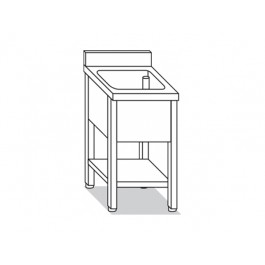 SINK WITH SHELF 1 TANK ON LEGS W70XD70XH85