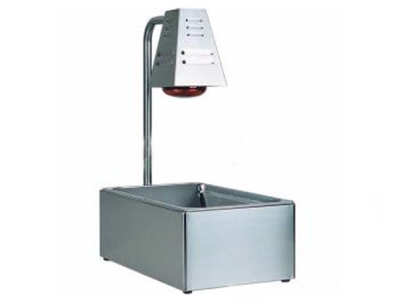HOT STAINLESS STEEL CONTAINER FOR FRIED WITH INFRARED LAMP