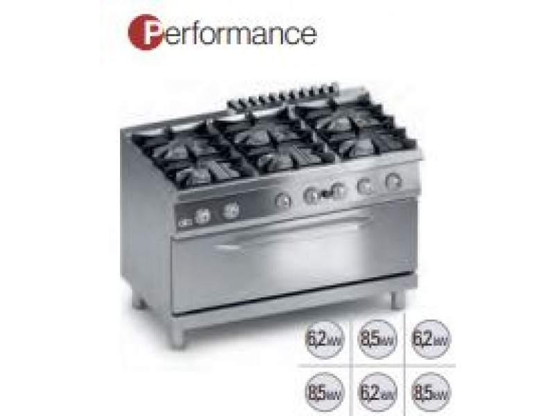 6 BURNERS GAS COOKER + GAS OVEN SERIES 700 PERFORMANCE K7GCUP15FFM