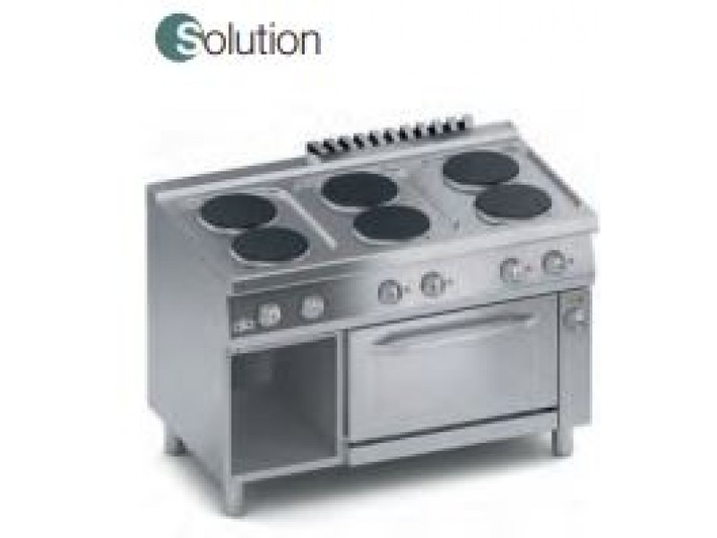 ELECTRIC KITCHEN 6 ROUND PLATES WITH ELECTRIC STATIC OVEN SERIES 70 PERFORMANCE