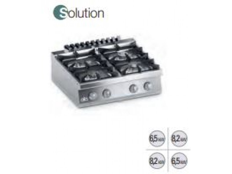 GAS BENCH KITCHEN 4 FIRES SERIES 70 SOLUTION