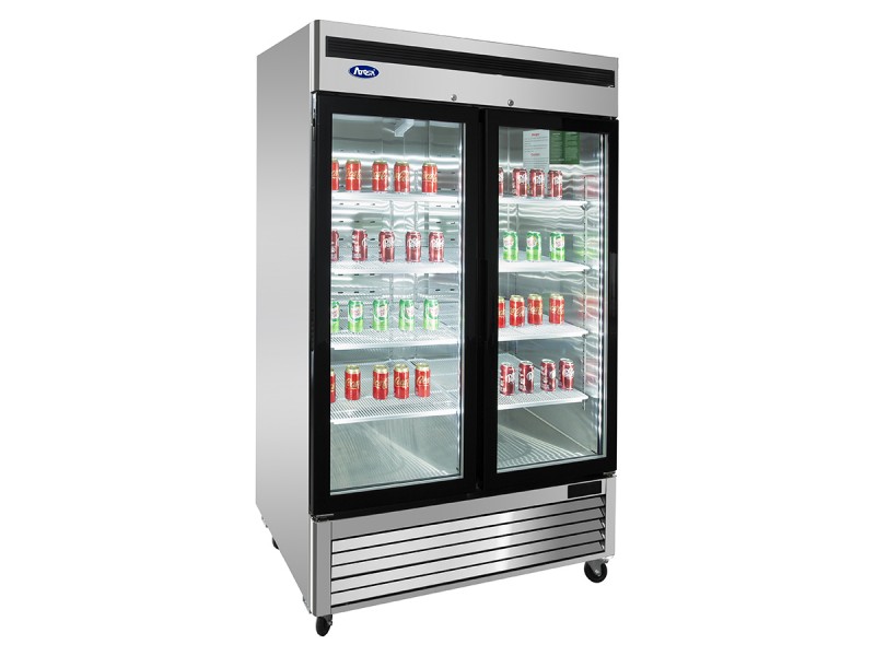 FREEZER BT 1400lt CON DOPPIA PORTA IN VETRO mod MCF8703-GR