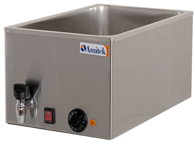 BAIN MARIE GN 1/1 DEPTH 21 CM MOD. BM121R TEMPERATURE 0-90 ° C WITH DRAIN TAP