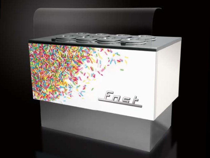 ICE CREAM POZZETTO COUNTER MOD. FAST 8 HOLE 130 CM