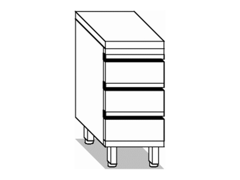 DRAWER UNIT 3 DRAWERS W40XD70XH85