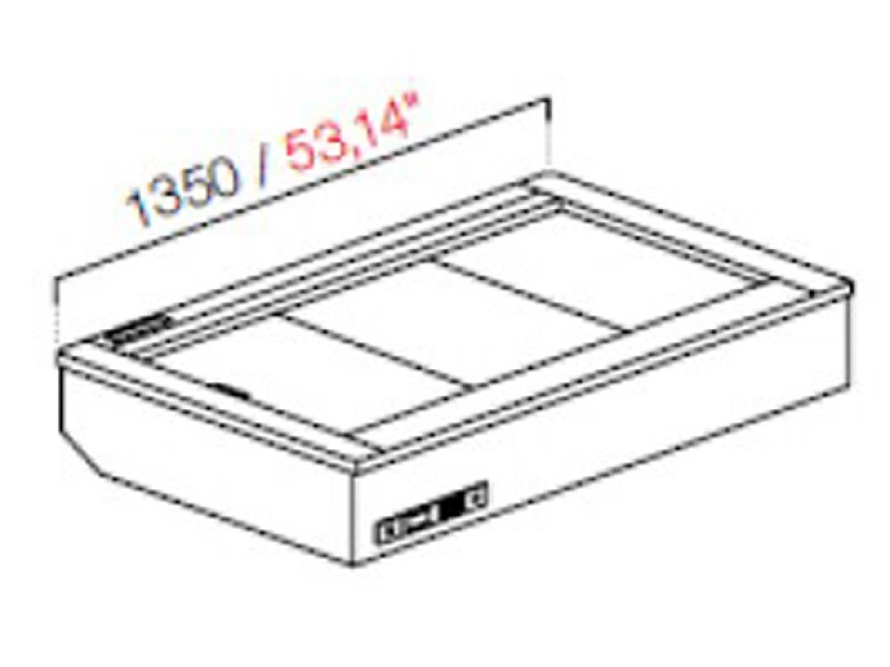 DROP IN PRALINE WITHOUT GLASS AND WITHOUT PANEL MOD. 1350 MIS. W135XD82,2XH32,55 cm REMOTE ENGINE