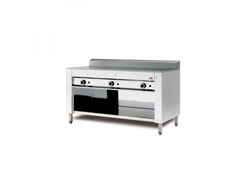 GAS PIADA COOKER WITH ON OPEN COMPARTMENT 10 PIADINE STAINLESS STEEL