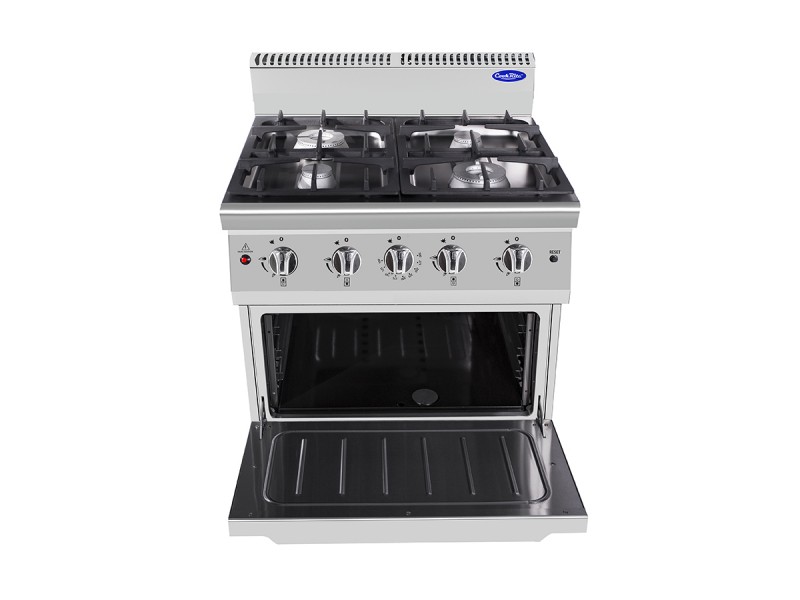 4 BURNER RANGE WITH STATIC GAS OVEN mod. AT7G4B-O-1