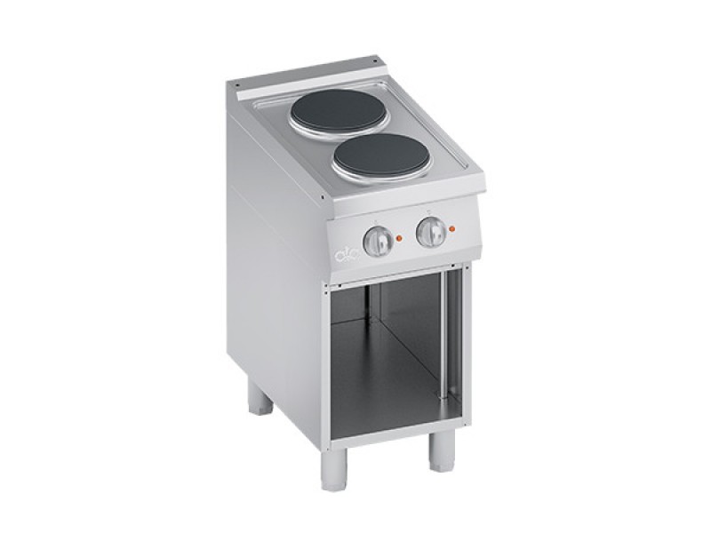 ELECTRIC KITCHEN 2 ROUND PLATES WITH OPEN COMPARTMENT SERIES 70 PERFORMANCE
