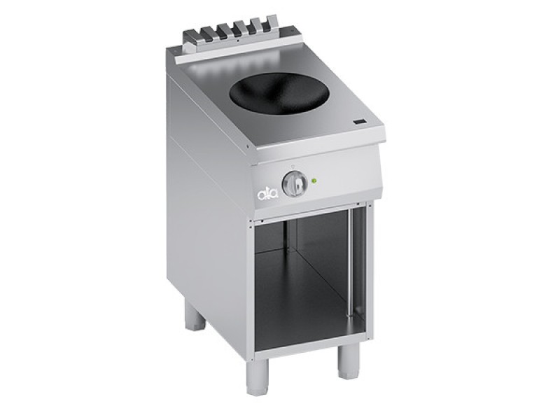 WOK INDUCTION KITCHEN WITH OPEN COMPARTMENT SERIES 70