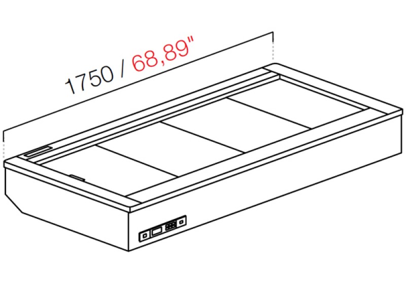 DROP IN RECESSED COOLING FAN WITHOUT GLASS AND WITHOUT PANEL MOD. L1750 DIM. W175XD82.2XH54.5 REMOTE ENGINE