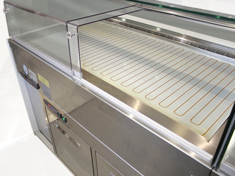 PASTRY COUNTER WINDOW DROP IN HOT DRY WITH GLASS CLOSED CASTEL WITHOUT PANELS W172XD81,5XH120