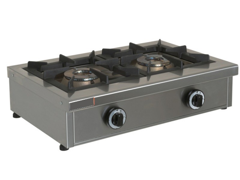 PROFESSIONAL HORIZONTAL KITCHEN WITH 2 CAST IRON GAS BURNERS