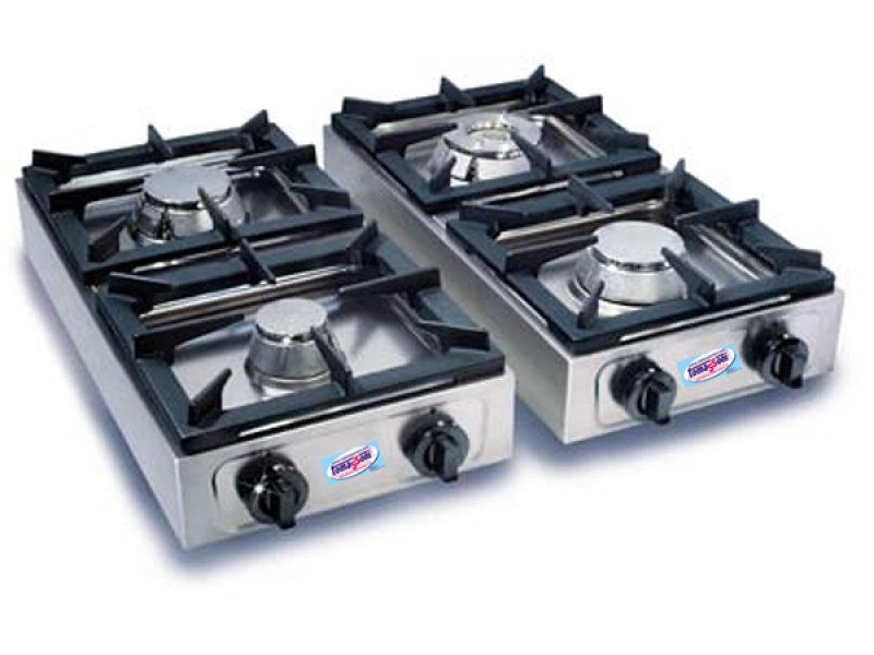 PROFESSIONAL VERTICAL GAS COOKER 2 FIRE CAST IRON