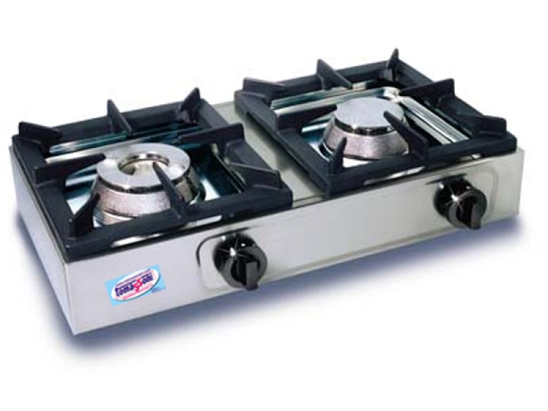 PROFESSIONAL HORIZONTAL GAS COOKER 2 FIRE CAST IRON